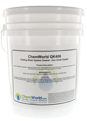 What is the shelf life of ChemWorld QK 406 Iron oxide cleaner?