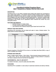 ChemWorld Inhibited Propylene Glycol Product Bulletin Questions & Answers