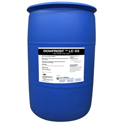 Can you tell me the width measurement of a Dowfrost LC 55 Drum?